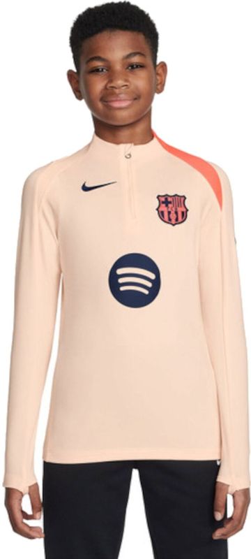 Nike - FC Barcelona Strike - Trainingstrui - Oranje Donkerblauw - 1/4-Zip 2025-2026 Kids