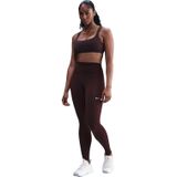 Nike One Seamless Front lange legging met hoge taille voor dames - Rood