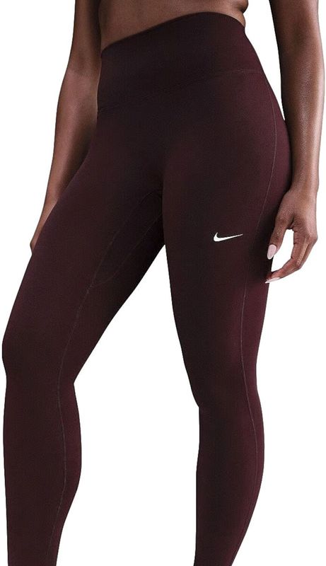 Nike One Seamless Front lange legging met hoge taille voor dames - Rood