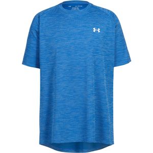 Under Armour - UA Tech Textured SS - Sportshirt - Blauw - Wit