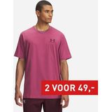 Under Armour Sportstyle Left Chest S/S Sportshirt (Heren |roze)