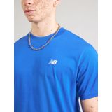 New Balance - Sport Essentials - T-shirt - Katoen - Blauw