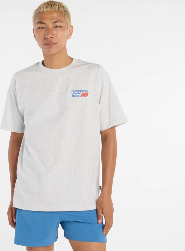 New Balance - T-shirt - Grijs Melange