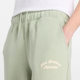New Balance - Heritage - Broek - Lichtgroen/Wit - Loosefit - High Waist