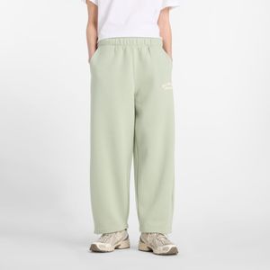 New Balance - Heritage - Broek - Lichtgroen/Wit - Loosefit - High Waist