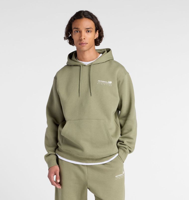 New Balance - Linear Graphic Hoodie - Heren - Groen