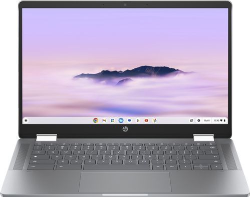 HP Chromebook x360 14b-cd0802nd Intel® Core™ i3 i3-N305 35,6 cm (14"") Touchscreen Full HD 8 GB LPDDR5-SDRAM 256 GB UFS Wi-Fi 6 (802.11ax) ChromeOS Zilver