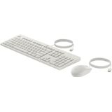 HP 225 Wired Mouse and Keyboard Combo toetsenbord Inclusief muis Kantoor USB Wit