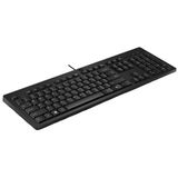 HP 125 Wired Keyboard toetsenbord Kantoor USB Zwart