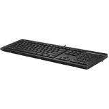 HP 125 Wired Keyboard toetsenbord Kantoor USB Zwart