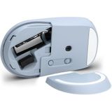 HP 400 Quiet Blue Wireless Mouse muis Thuis Ambidextrous RF-draadloos + Bluetooth 6000 DPI