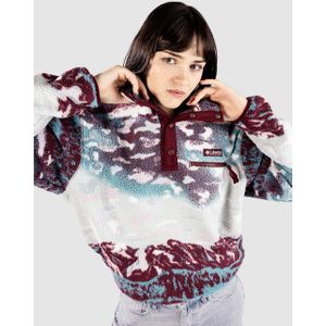 Columbia - Helvetia II Printed Cropped Half Snap - Fleece - Bordeauxrood
