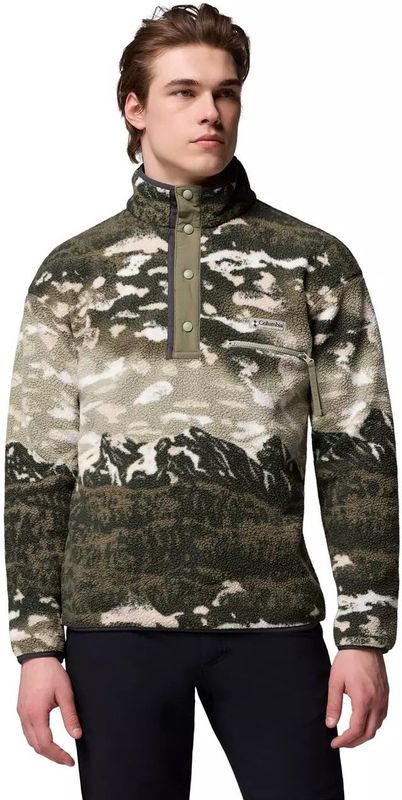 Columbia - Helvetia II Printed Half Snap Fleece - Kaki - Herenfleece