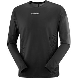 Salomon - Sense Aero LS Tee GFX M - Zwart - Longsleeve T-shirt