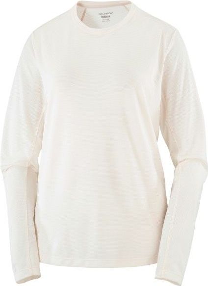Salomon - Shakeout Core LS Tee - Whisper White - Dames
