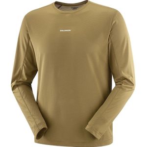 Salomon - Shakeout Core LS Tee - Kaki - Sportshirt