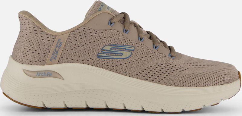 Skechers - Arch Fit - Instappers - Taupe - Synthetisch - Vegan