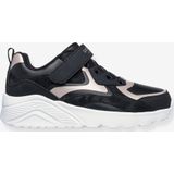 Skechers - Uno Lite Metallic Burst - Klittenbandschoen - Zwart Rose Goud