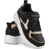Skechers - Uno Lite Metallic Burst - Klittenbandschoen - Zwart Rose Goud