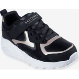 Skechers - Uno Lite Metallic Burst - Klittenbandschoen - Zwart Rose Goud