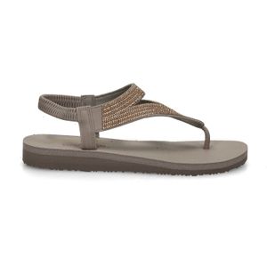 Skechers - Meditation Vibrant Glow - Dames Sandalen - Taupe - Imitatieleer
