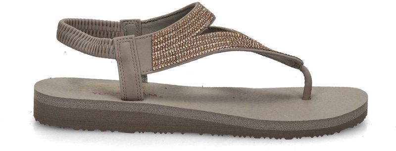 Skechers - Meditation Vibrant Glow - Dames Sandalen - Taupe - Imitatieleer