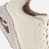 Skechers - Uno - Damessneakers - Wit Luipaard