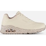 Skechers - Uno - Damessneakers - Wit Luipaard