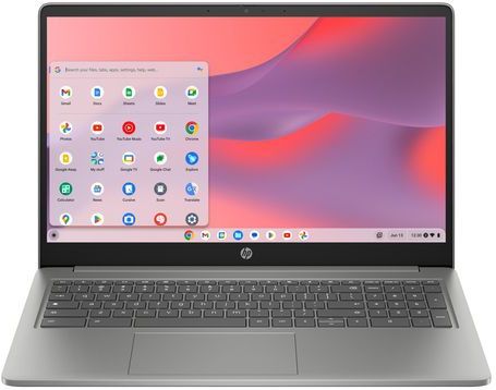 HP Chromebook 15a-nb0100nd Intel® N N100 39,6 cm (15.6") Full HD 4 GB LPDDR5-SDRAM 128 GB UFS Wi-Fi 6 (802.11ax) ChromeOS Zilver