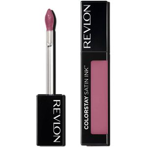 REVLON Colorstay Satin Ink Lippenstift, langhoudend, tot 16 uur met hydraterende formule, zwarte bessenzaadolie en vitamine, 008 Mauvey Darling, 1 stuk, 1 stuk