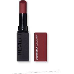 Revlon, ColorStay Suede Ink™, Lipstick, Matte finish, Levendige kleur, Verzorgende & veganistische formule, Met vitamine E, N°019 In the Zone, 2,55 g