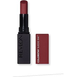 Revlon, ColorStay Suede Ink™ lippenstift, matte afwerking, levendige kleur, verzorgings- en veganistische formule, met vitamine E, nr. 019 In The Zone, 2,55 g
