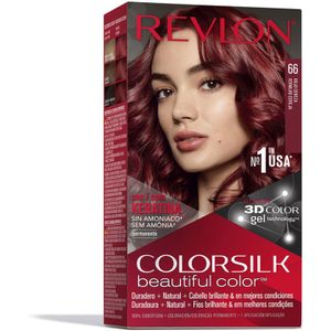 Permanente Kleur Revlon Colorsilk Nº 66 Cherry red Geen ammoniak