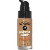 Revlon ColorStay vloeibare foundation voor de gecombineerde tot vette huid, SPF 15, Gemiddelde tot volledige dekking, Langhoudend, Matte finish, True Beige (320), 30 ml