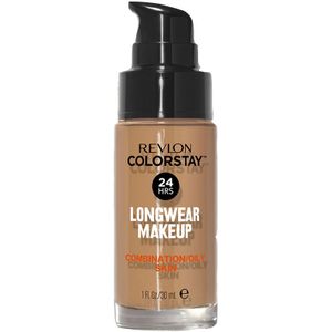 Revlon ColorStay vloeibare foundation voor de gecombineerde tot vette huid, SPF 15, Gemiddelde tot volledige dekking, Langhoudend, Matte finish, True Beige (320), 30 ml