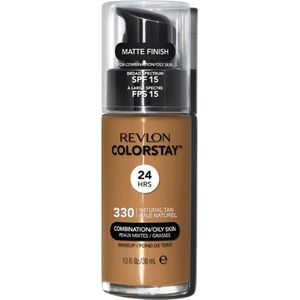 Revlon Cosmetics ColorStay™ Langaanhoudende Matte Make-up voor Gemengde en Vette Huid Tint 330 Natural Tan 30 ml