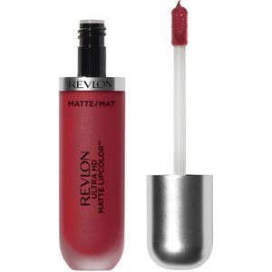 Revlon Ultra HD Mat Lipcolor, fluweelzachte lichtgewicht matte vloeibare lippenstift, Rood/Koraaltinten, Love (010), 6 ml