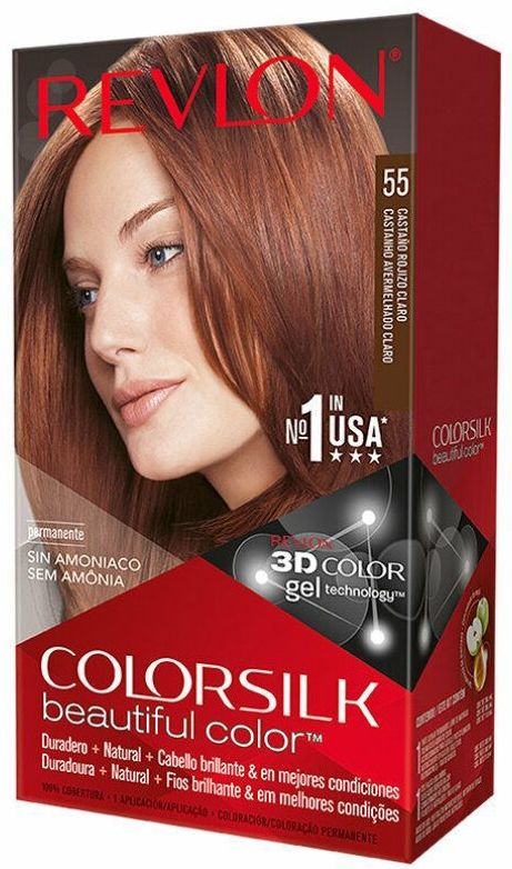 Haarkleur Zonder Ammoniak Colorsilk Revlon Licht kastanjebruin