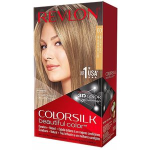 Revlon Colorsilk Mooie Kleur, Permanente Haarkleuring, Keratine en Zijde Aminozuren, dekt 100% van White Hair, 60 Donker As Blond
