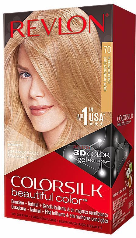 Revlon - Colorsilk Tinte 70-Rubio Medio Ceniza