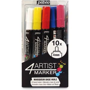 Pebeo 4artist markerset 4mm 10st basic