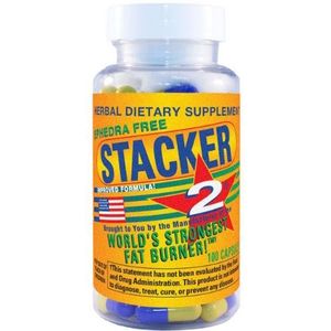 Stacker 2 - 100 Capsules - Afslankmiddel - Efedra Vrij - 200mg Cafeïne