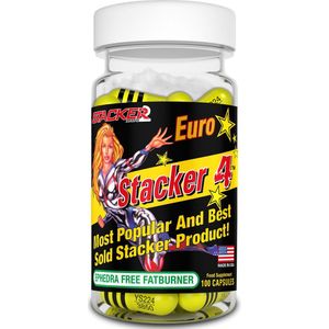 Stacker 4 - Ephedra Vrij Capsules - 100 Stuks - Krachtige Afslanker
