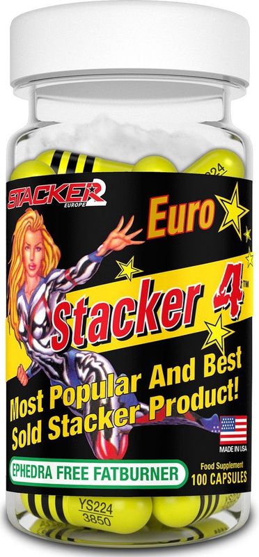 Stacker 4 - Ephedra Vrij Capsules - 100 Stuks - Krachtige Afslanker