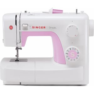 SINGER 3223 Simple, Pink, Weiß, Automatische Nähmaschine, Sägen, 4 Step, Drehregler, 5 mm