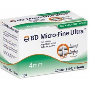 BD Microfine Ultra pennaald 0,23 x 4mm (32G) 100 stuks