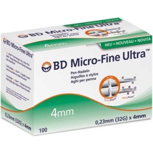 BD - Micro-Fine Ultra pennaald 0,23 x 4mm (32G) 100 stuks
