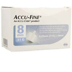 Accu Fine 31 gr 8mm 100  -  Roche Diagnostics