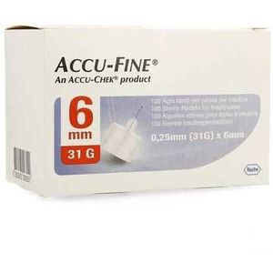 Accu Fine 31 gr 6mm 100  -  Roche Diagnostics