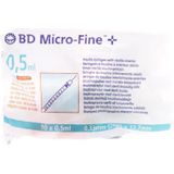 BD - Micro-Fine+ - Insulinespuit - Transparant - 0,5ml, 29g, 12,7mm, 10 stuks